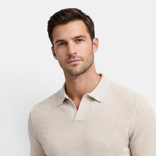 Polo en Maille Slim Homme Été Manches Courtes