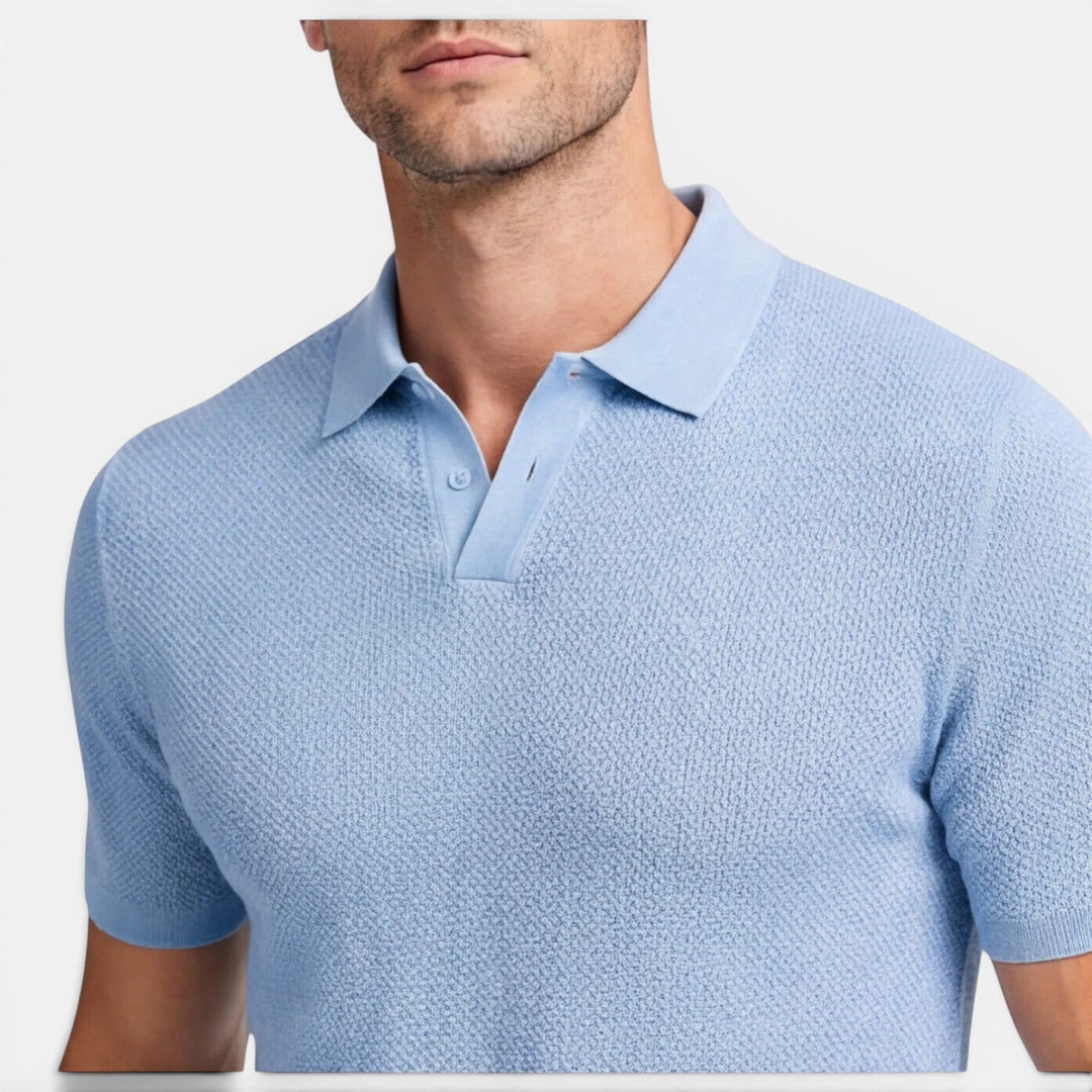 Polo en Maille Slim Homme Été Manches Courtes
