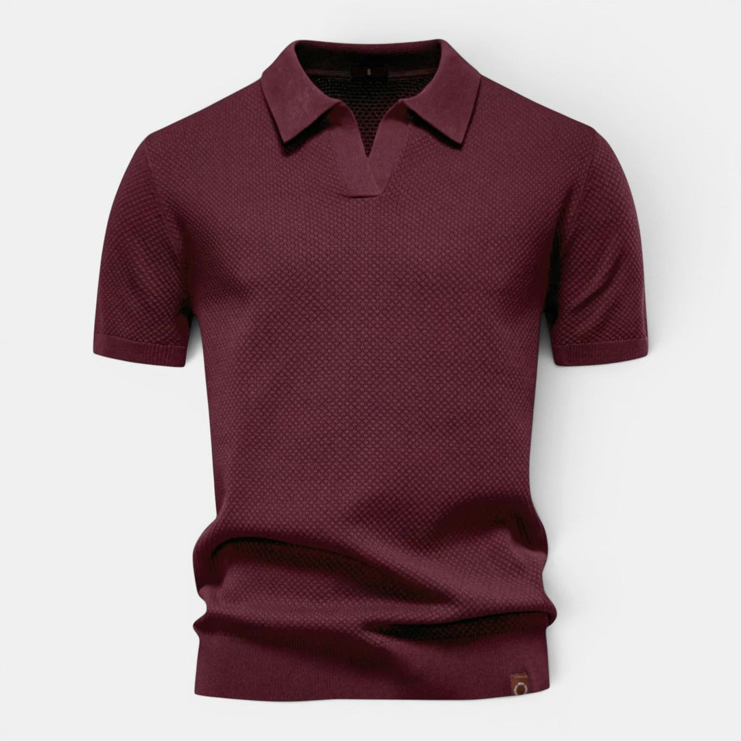Polo en Maille Slim Homme Été Manches Courtes