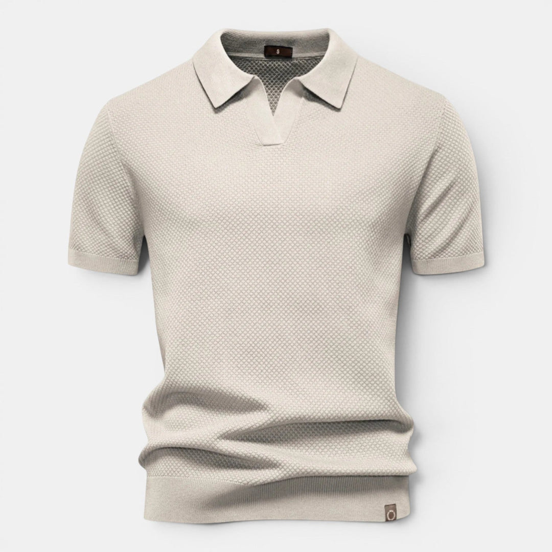 Polo en Maille Slim Homme Été Manches Courtes