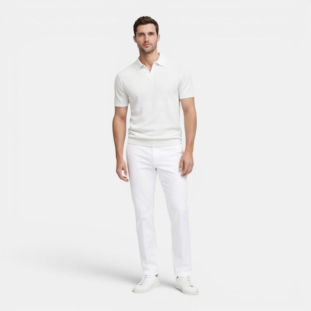 Polo en Maille Slim Homme Été Manches Courtes