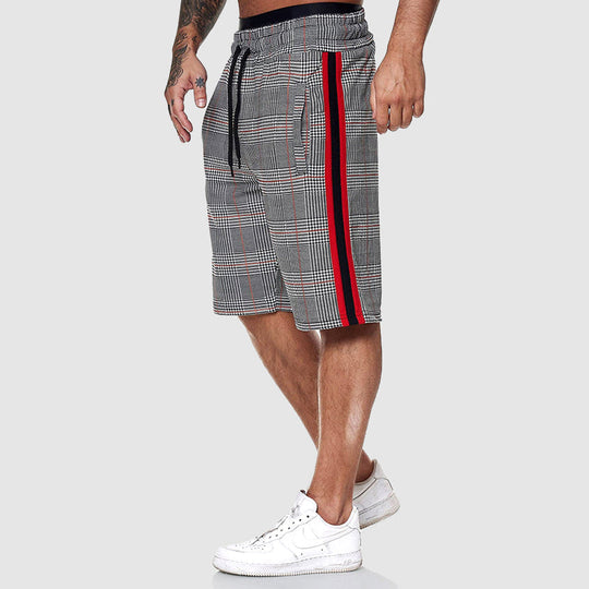 Short à Carreaux Homme Été Plage Respirant Léger