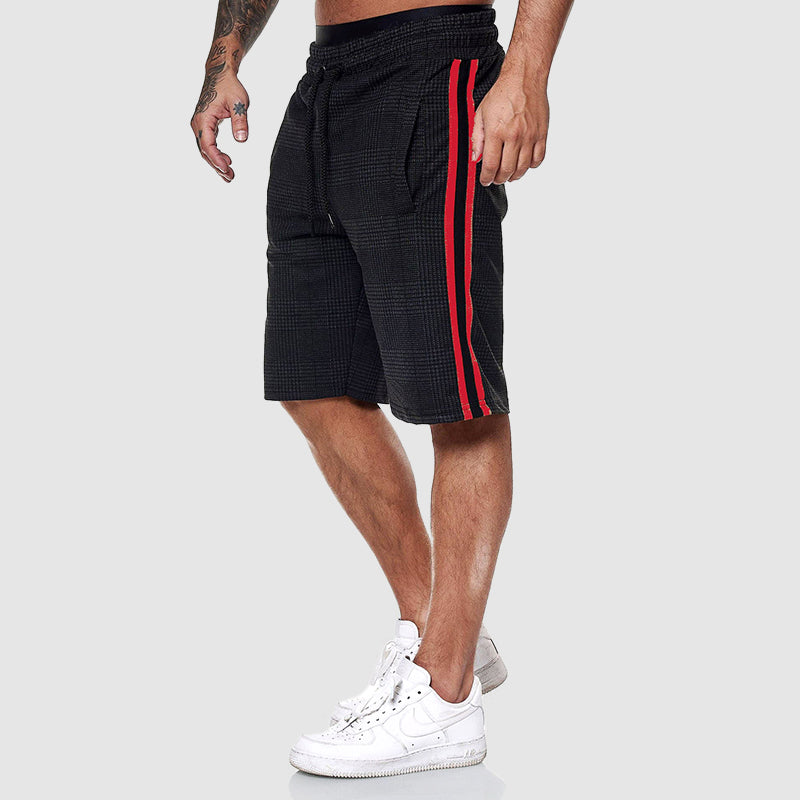Short à Carreaux Homme Été Plage Respirant Léger