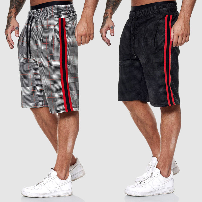 Short à Carreaux Homme Été Plage Respirant Léger