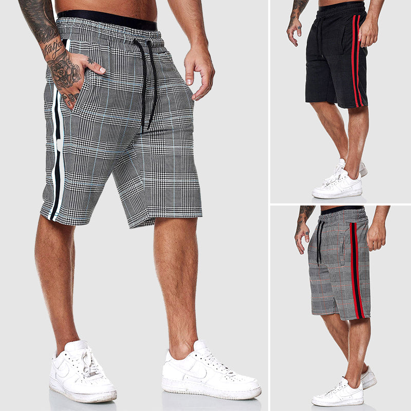 Short à Carreaux Homme Été Plage Respirant Léger