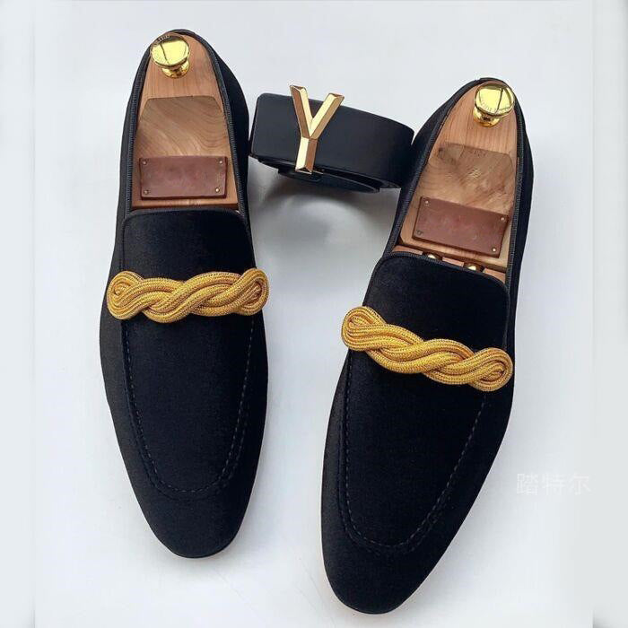 Mocassins en Velours Élégants Homme à Enfiler Slip-On
