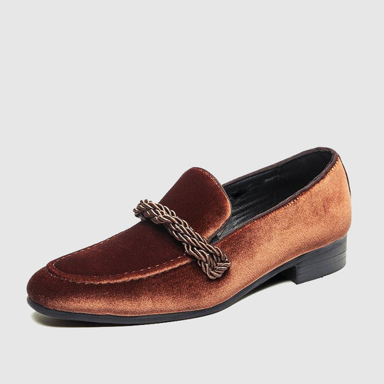 Mocassins en Velours Élégants Homme à Enfiler Slip-On