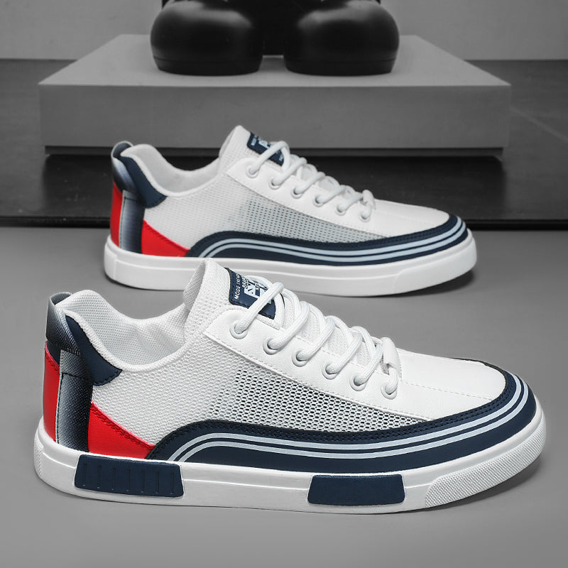 Baskets Basses en Mesh Homme à Lacets Sport Casual