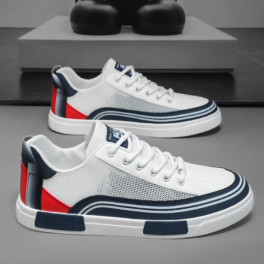 Baskets Basses en Mesh Homme à Lacets Sport Casual