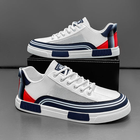 Baskets Basses en Mesh Homme à Lacets Sport Casual