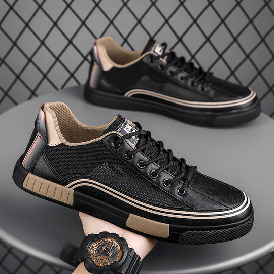 Baskets Basses en Mesh Homme à Lacets Sport Casual