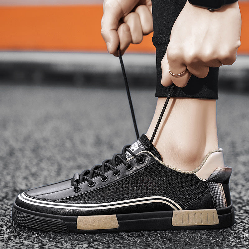 Baskets Basses en Mesh Homme à Lacets Sport Casual