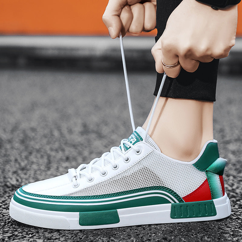 Baskets Basses en Mesh Homme à Lacets Sport Casual