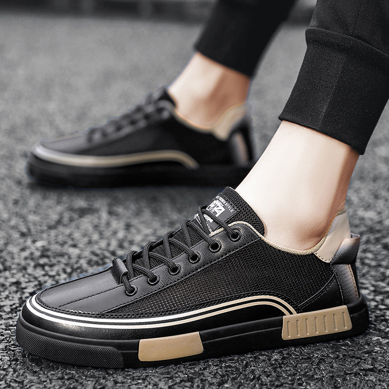 Baskets Basses en Mesh Homme à Lacets Sport Casual