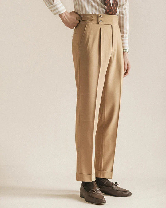 Pantalon de Costume à Pinces Homme Cintré Business