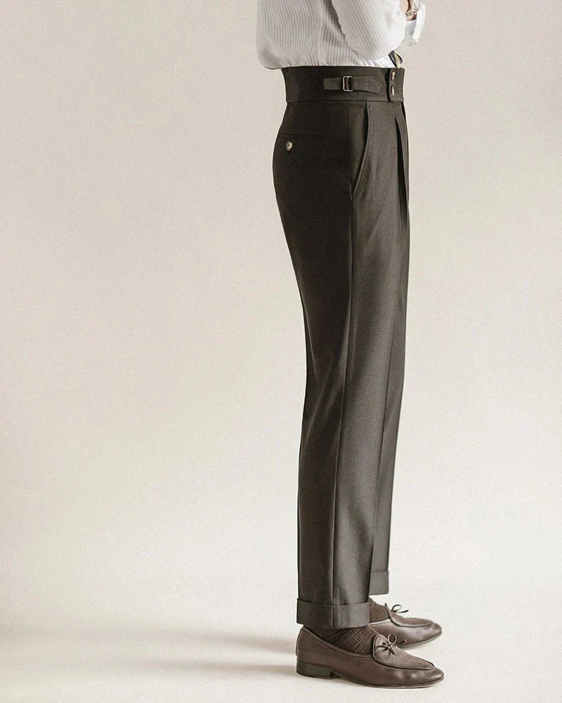 Pantalon de Costume à Pinces Homme Cintré Business