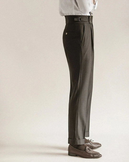 Pantalon de Costume à Pinces Homme Cintré Business