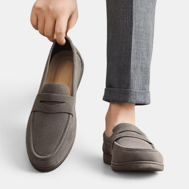 Mocassins Premium en Daim Homme à Enfiler Slip-On