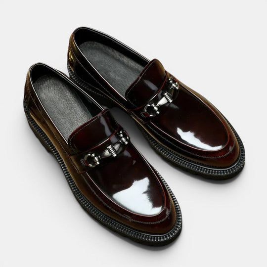 Mocassins Horsebit Homme Cuir Semelle Crantée Slip-On