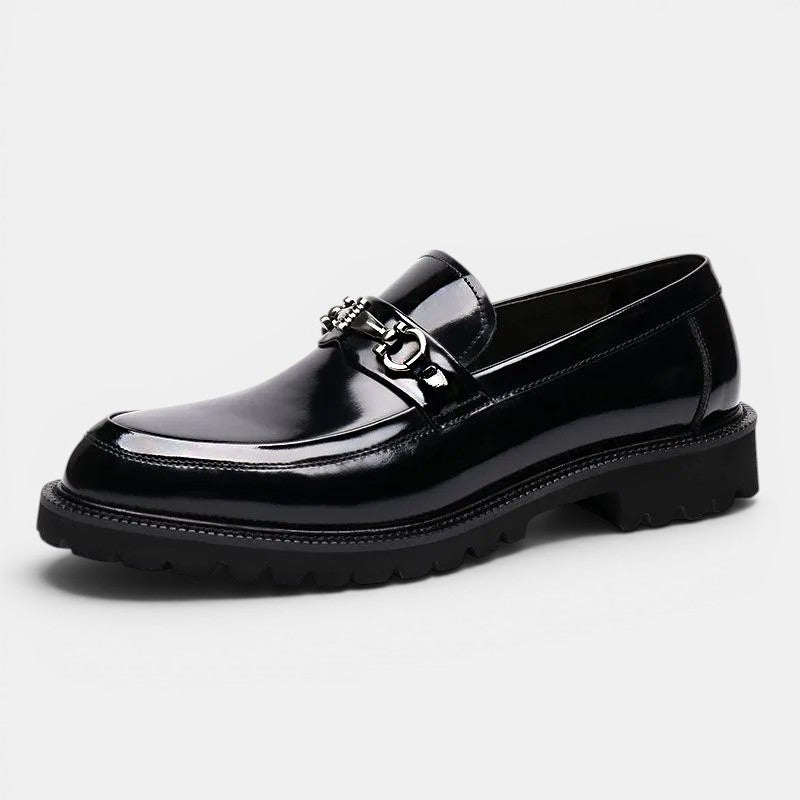 Mocassins Horsebit Homme Cuir Semelle Crantée Slip-On