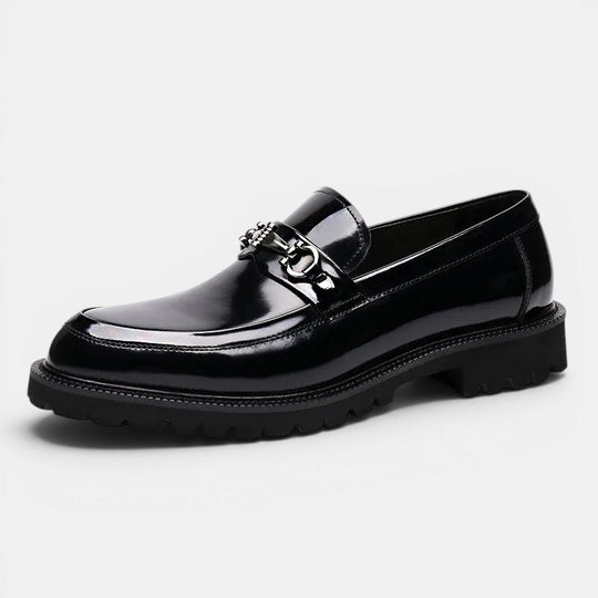 Mocassins Horsebit Homme Cuir Semelle Crantée Slip-On