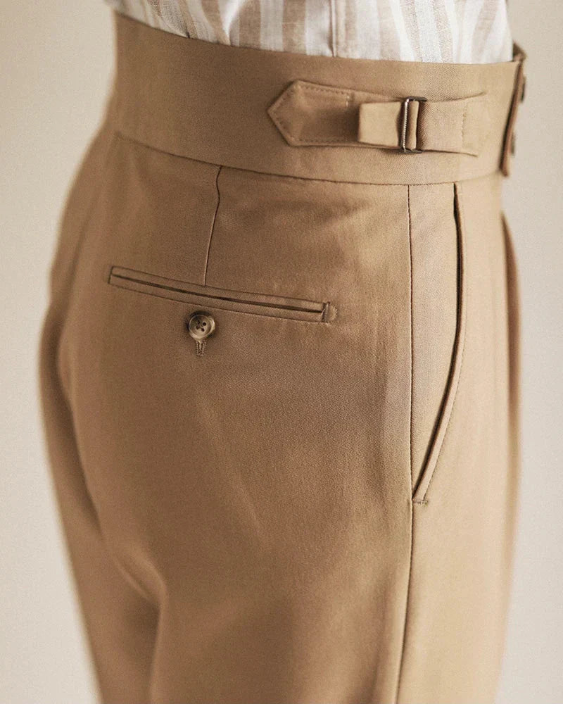 Pantalon de Costume à Pinces Homme Cintré Business