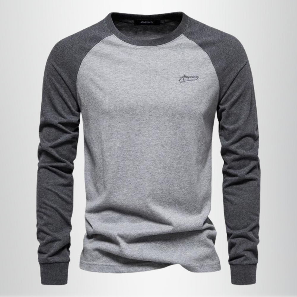 T-Shirt Manches Longues Laine Mérinos Homme Raglan