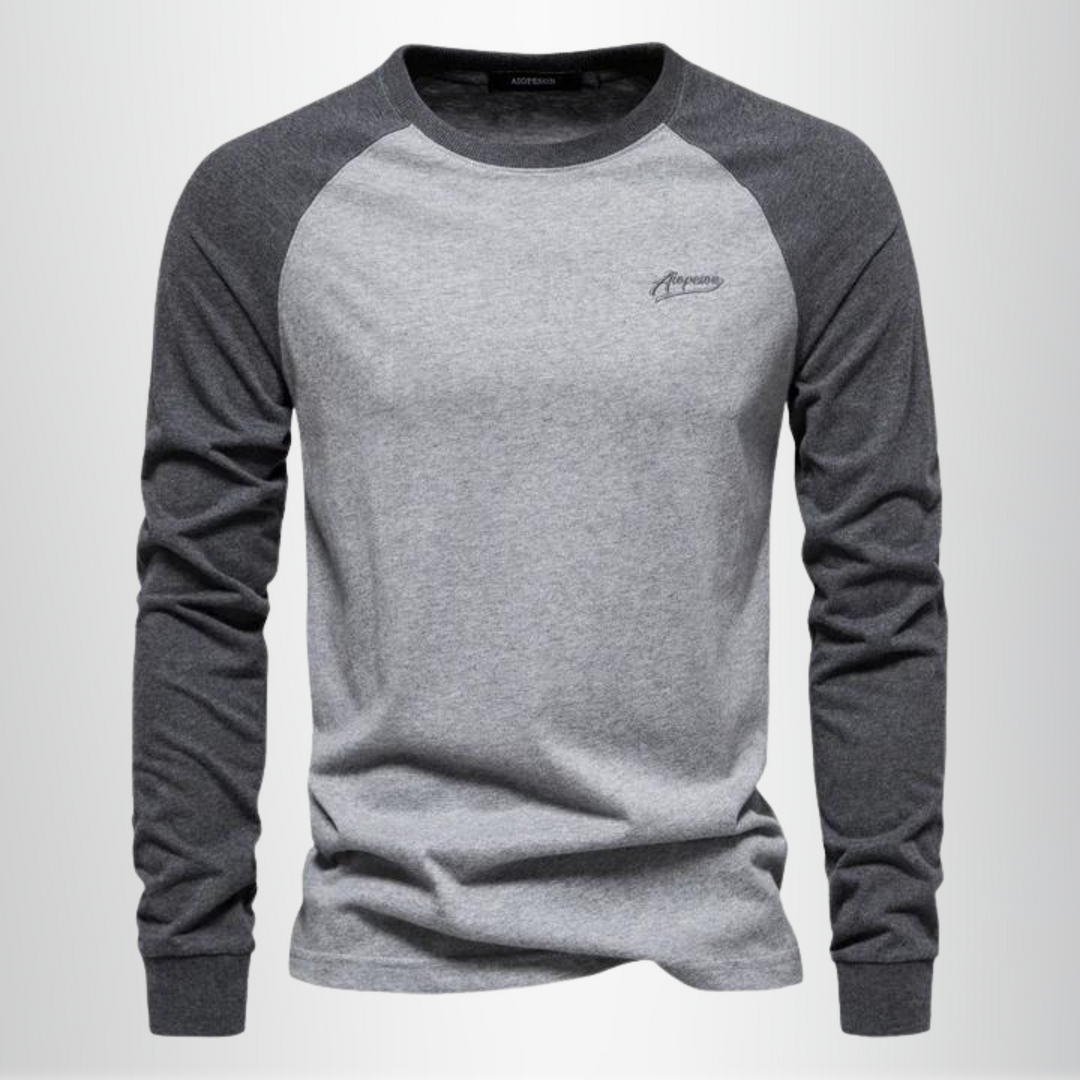 T-Shirt Manches Longues Laine Mérinos Homme Raglan