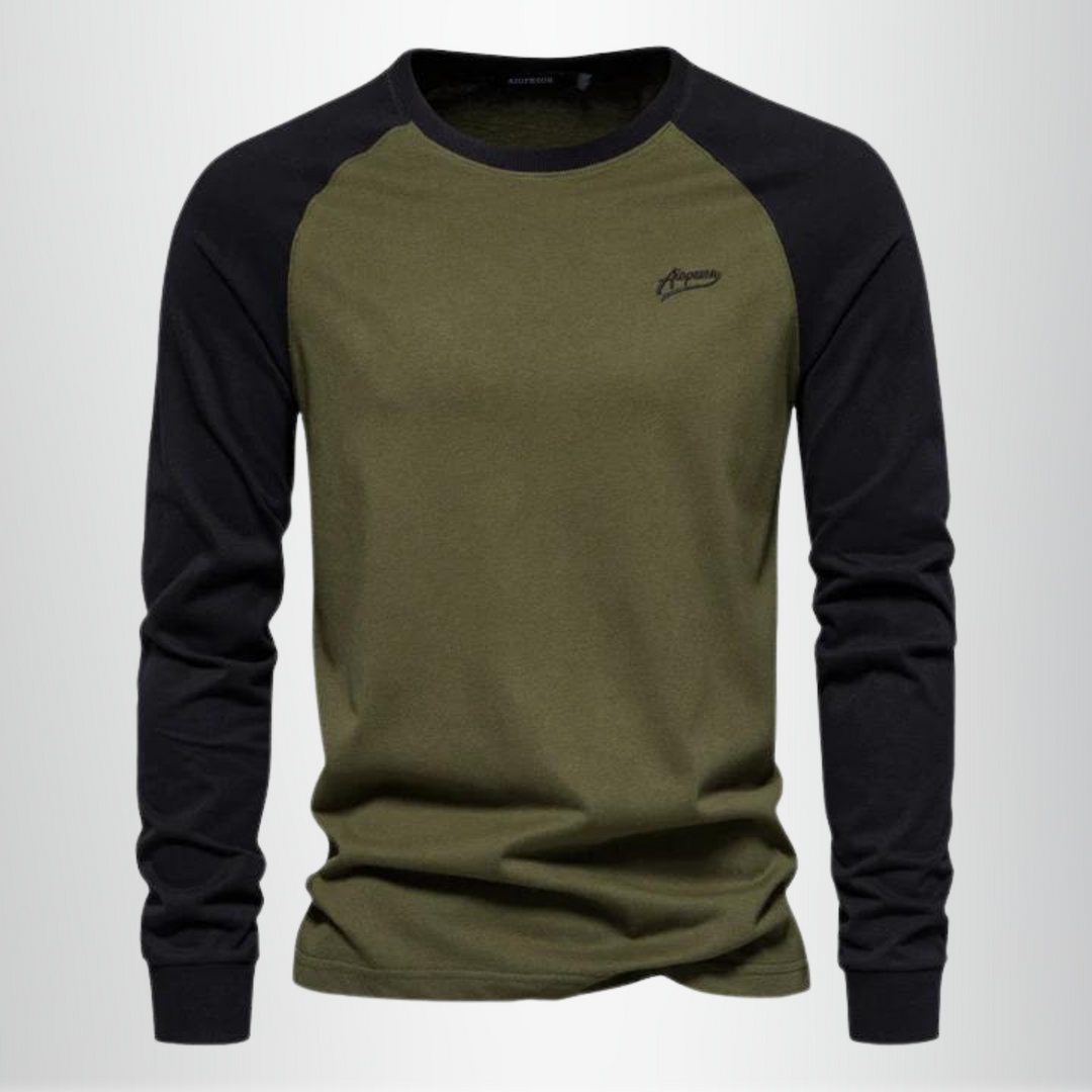 T-Shirt Manches Longues Laine Mérinos Homme Raglan