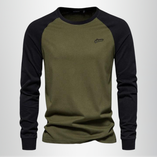 T-Shirt Manches Longues Laine Mérinos Homme Raglan