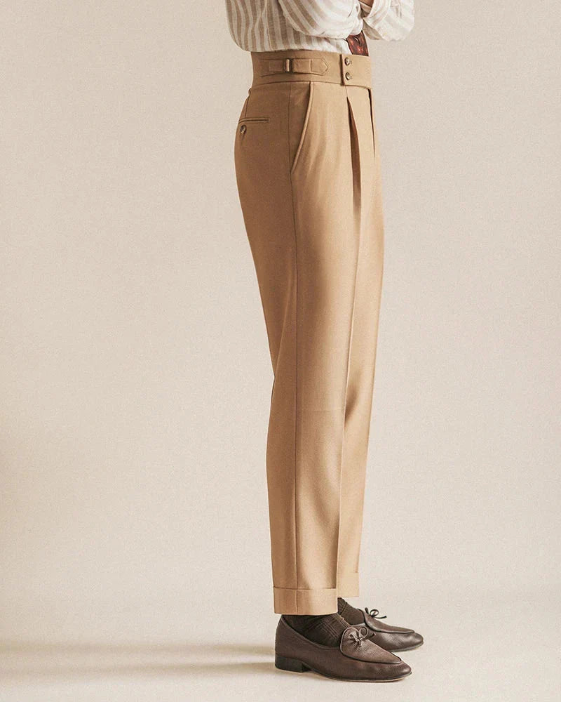 Pantalon de Costume à Pinces Homme Cintré Business