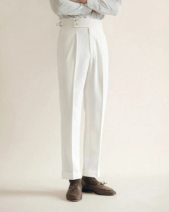 Pantalon de Costume à Pinces Homme Cintré Business