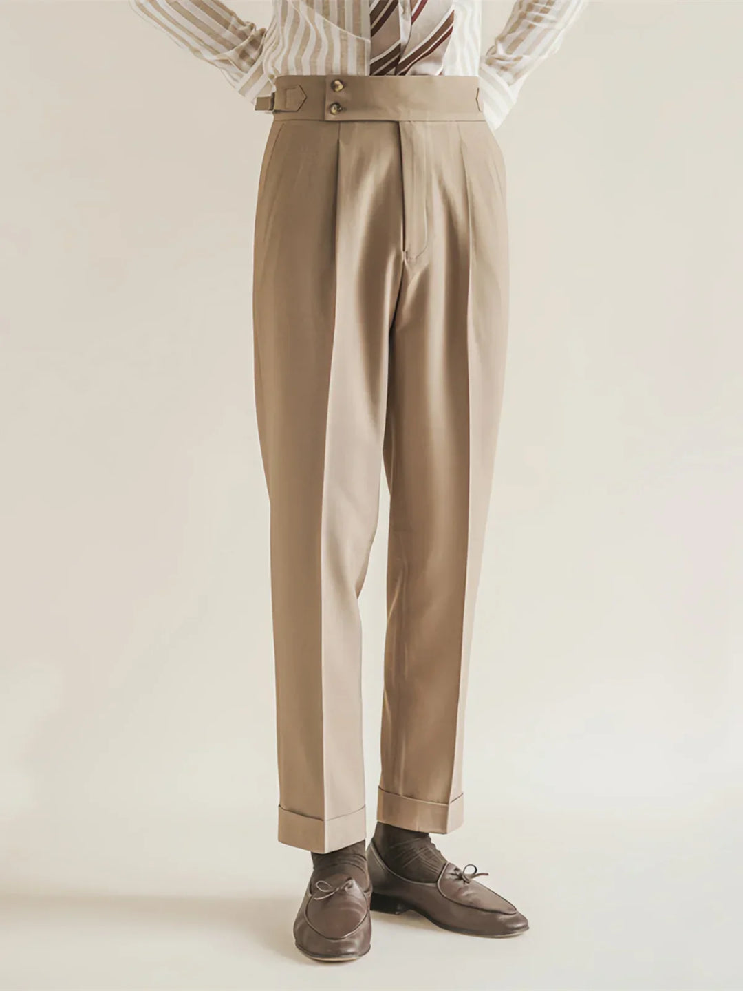 Pantalon de Costume à Pinces Homme Cintré Business
