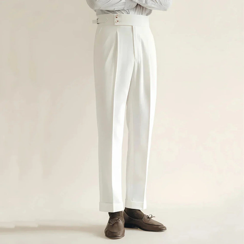 Pantalon de Costume à Pinces Homme Cintré Business