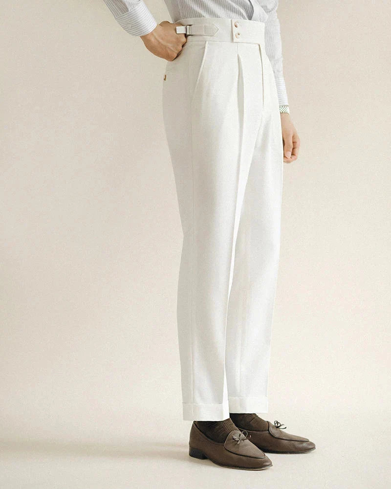 Pantalon de Costume à Pinces Homme Cintré Business