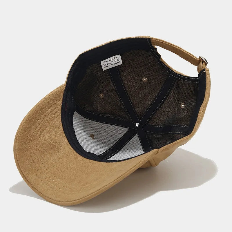 Casquette Aspect Daim Homme Plate Vintage Gavroche