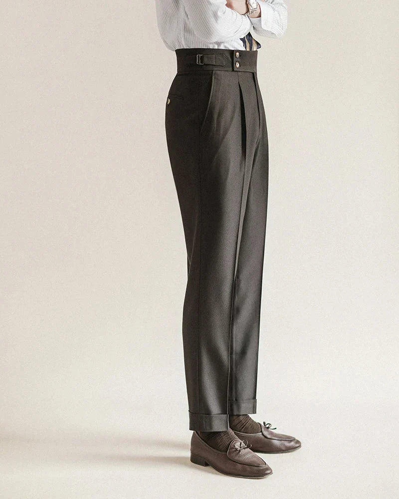 Pantalon de Costume à Pinces Homme Cintré Business