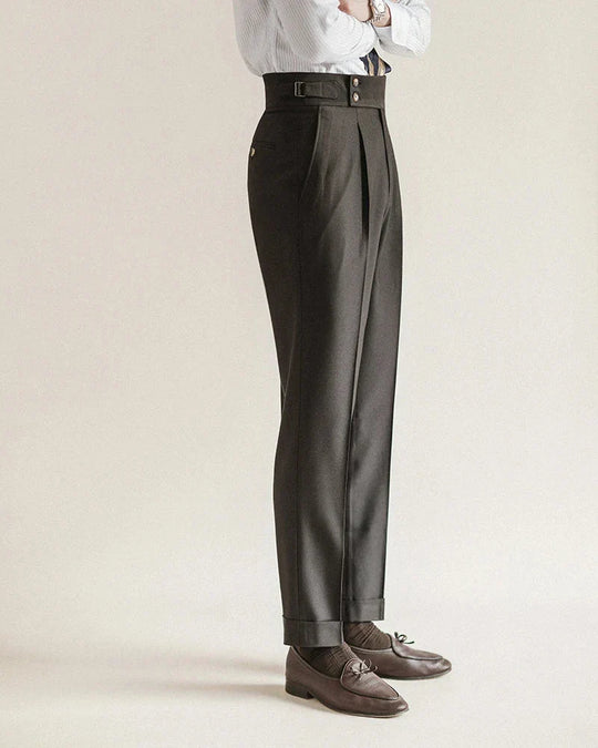 Pantalon de Costume à Pinces Homme Cintré Business