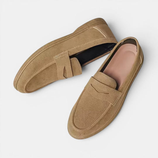 Mocassins Premium en Daim Homme à Enfiler Slip-On