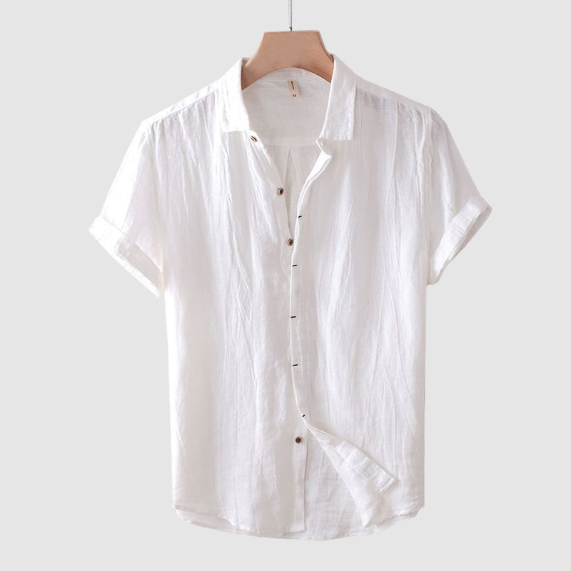 Chemise de Plage en Lin Légère Homme Été Coton