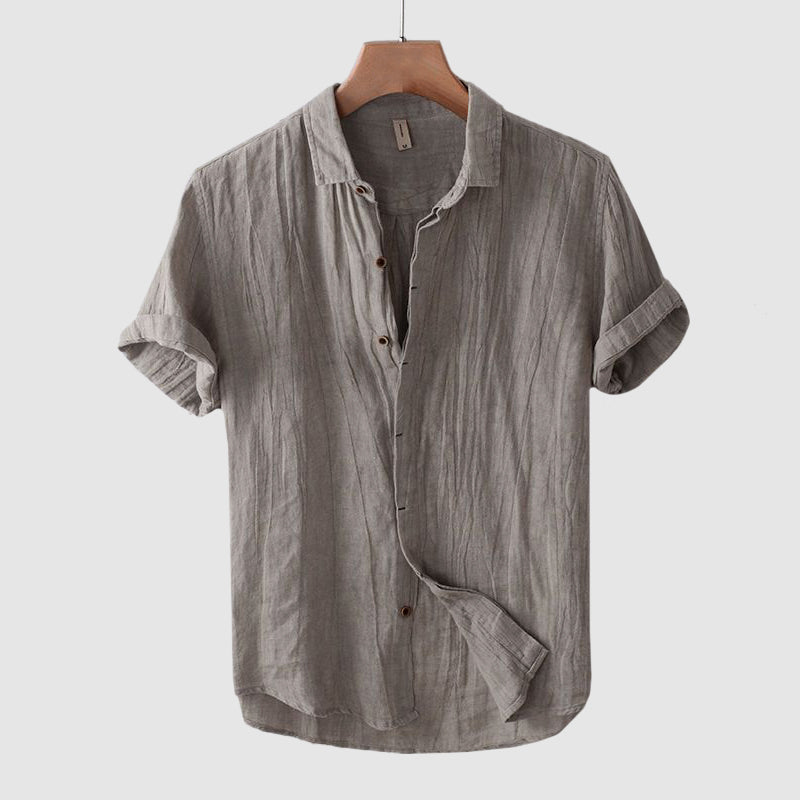 Chemise de Plage en Lin Légère Homme Été Coton