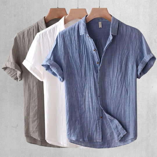 Chemise de Plage en Lin Légère Homme Été Coton