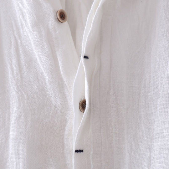 Chemise de Plage en Lin Légère Homme Été Coton
