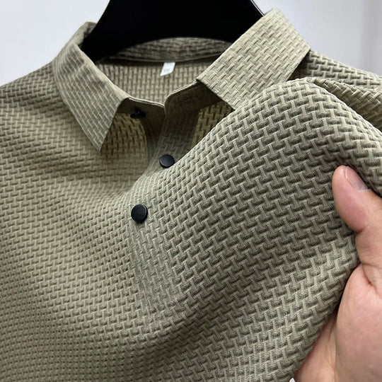 Polo Classique Homme Manches Courtes Été Boutonné