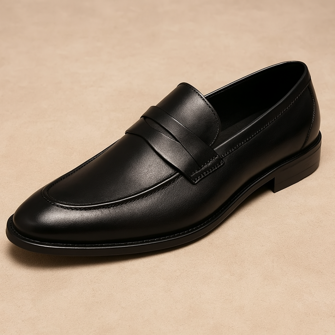 Mocassins Penny Homme Cuir Lisse à Enfiler Slip-On