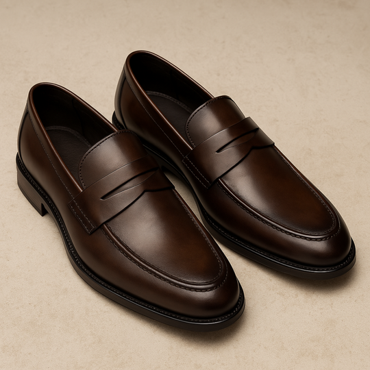 Mocassins Penny Homme Cuir Lisse à Enfiler Slip-On