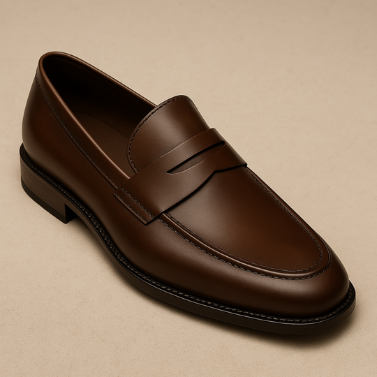 Mocassins Penny Homme Cuir Lisse à Enfiler Slip-On