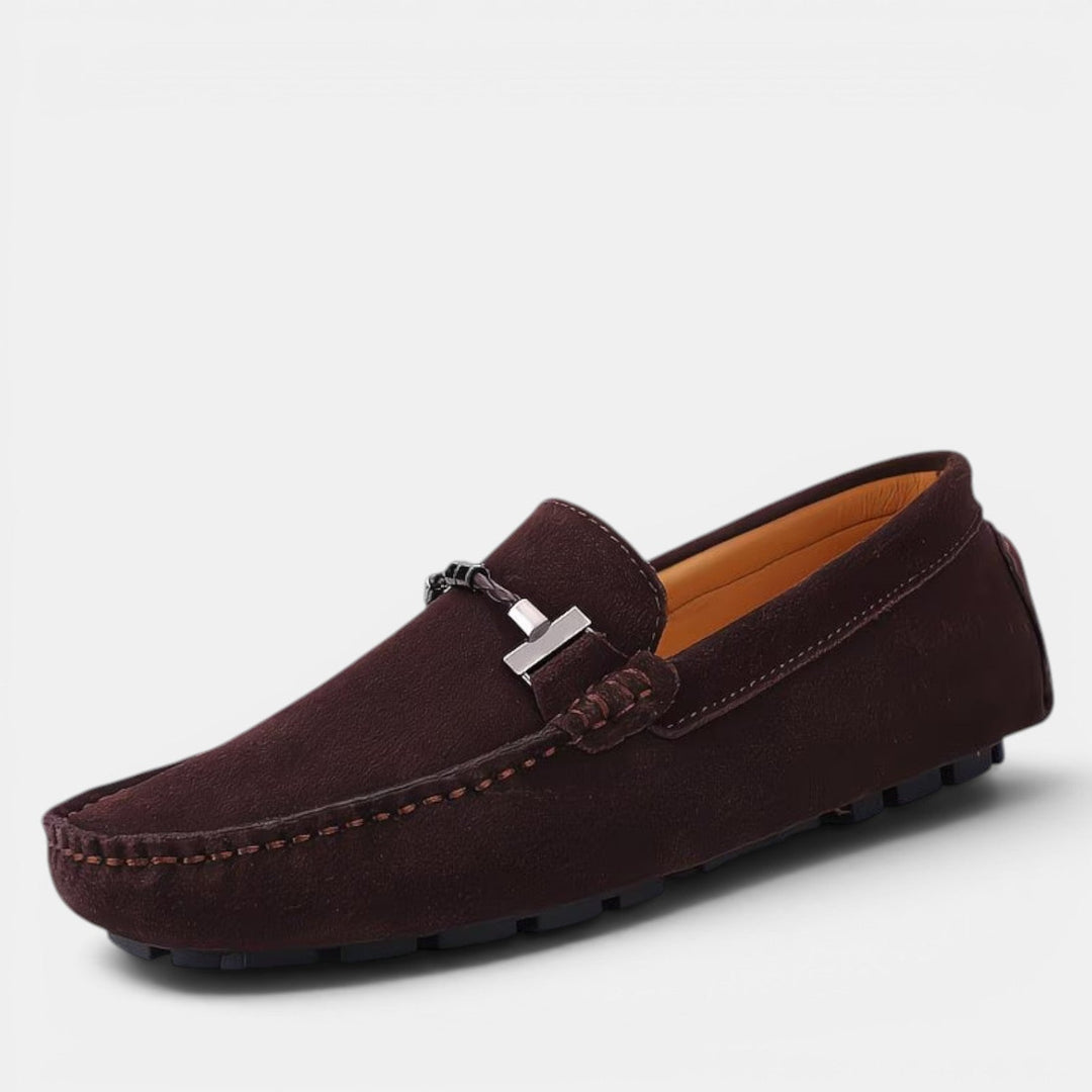 Mocassins Outdoor en Daim Homme Été à Enfiler Slip-On
