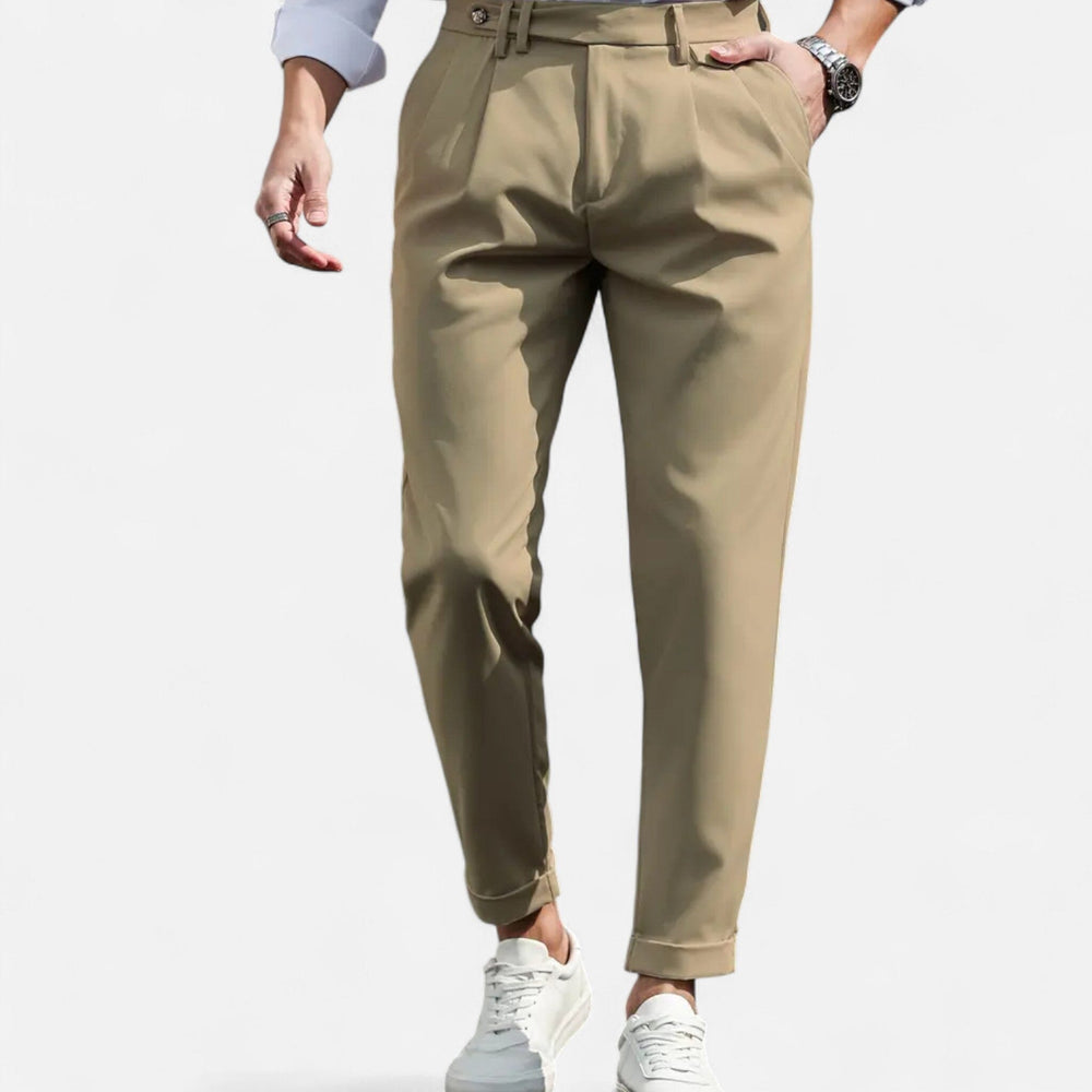 Pantalon de Costume à Pinces Slim Homme Business