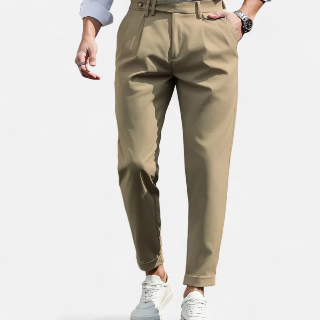 Pantalon de Costume à Pinces Slim Homme Business